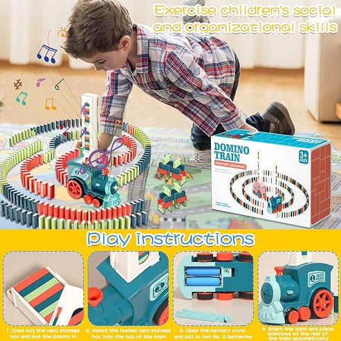 Blocks Domino Train Set